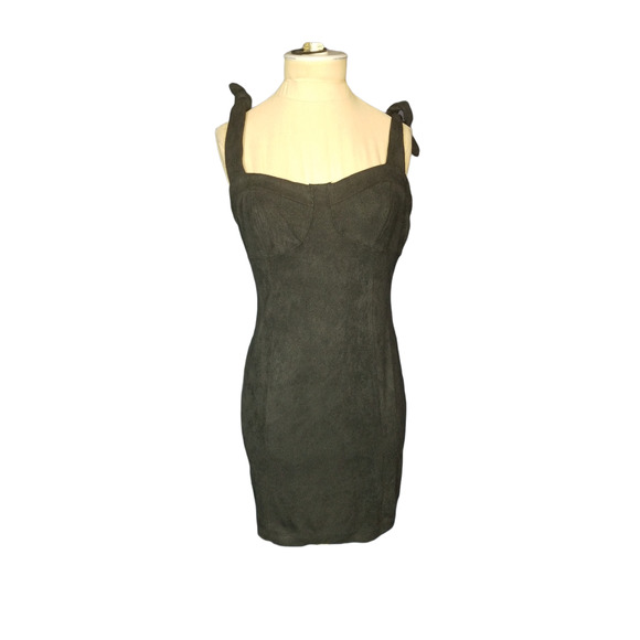 Free People Intimately Ribbed Bustier Tunic Dress Dark Gray Soft Size Small - Picture 1 of 3